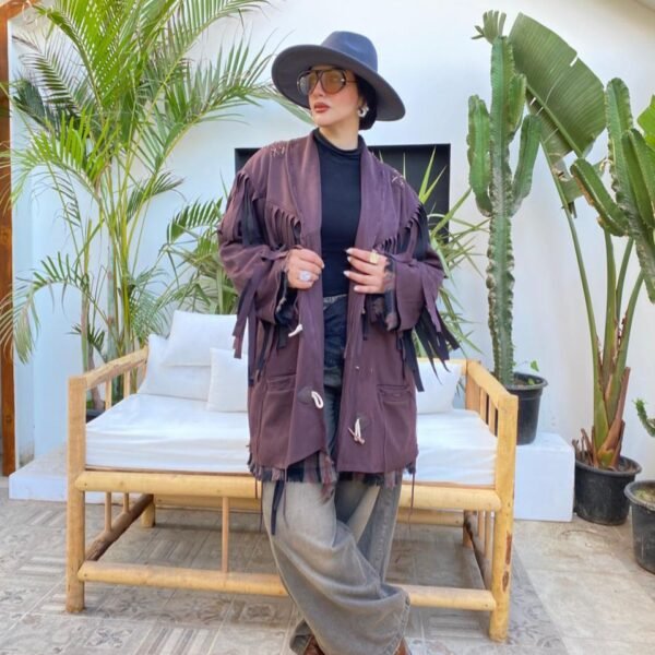 brown cow girl Jacket097